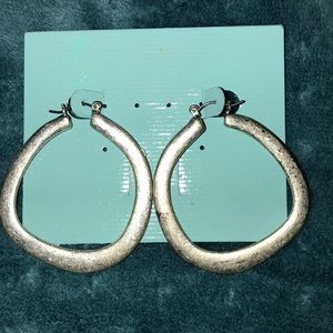 Premier Designs Silver Round About Hoops